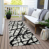 Piper Looms Chantille Abstract ACN972 Black Machine Washable Area Rug Runner Outdoor Lifestyle Image Feature