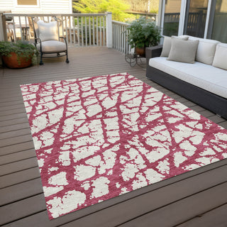 Piper Looms Chantille Abstract ACN972 Blush Machine Washable Area Rug Outdoor Lifestyle Image Feature