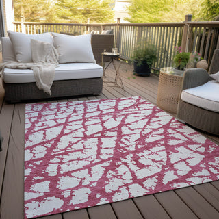 Piper Looms Chantille Abstract ACN972 Blush Machine Washable Area Rug Outdoor Lifestyle Image Feature