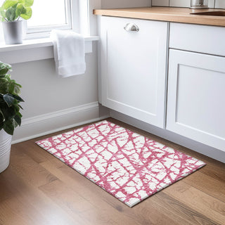 Piper Looms Chantille Abstract ACN972 Blush Machine Washable Area Rug Scatter Lifestyle Image Feature
