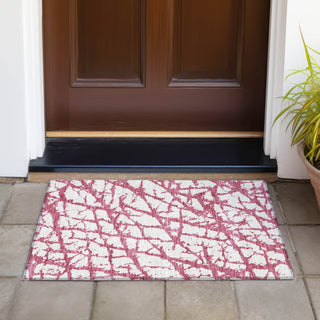 Piper Looms Chantille Abstract ACN972 Blush Machine Washable Area Rug Scatter Outdoor Lifestyle Image Feature