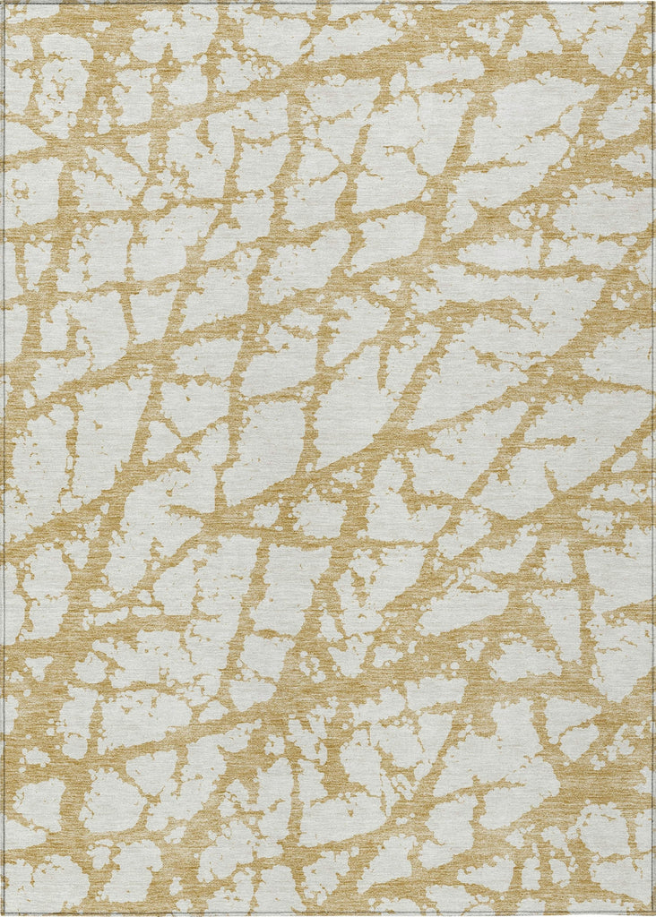 Piper Looms Chantille Abstract ACN972 Gold Machine Washable Area Rug main image