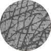 Piper Looms Chantille Abstract ACN972 Gray Machine Washable Area Rug Round Main Image