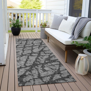 Piper Looms Chantille Abstract ACN972 Gray Machine Washable Area Rug Runner Outdoor Lifestyle Image Feature