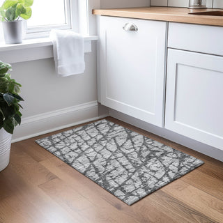 Piper Looms Chantille Abstract ACN972 Gray Machine Washable Area Rug Scatter Lifestyle Image Feature