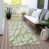 Piper Looms Chantille Abstract ACN972 Green Machine Washable Area Rug Runner Outdoor Lifestyle Image Feature