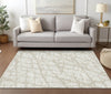 Piper Looms Chantille Abstract ACN972 Ivory Machine Washable Area Rug Lifestyle Image Feature
