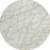Piper Looms Chantille Abstract ACN972 Ivory Machine Washable Area Rug Round Main Image
