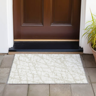 Piper Looms Chantille Abstract ACN972 Ivory Machine Washable Area Rug Scatter Outdoor Lifestyle Image Feature