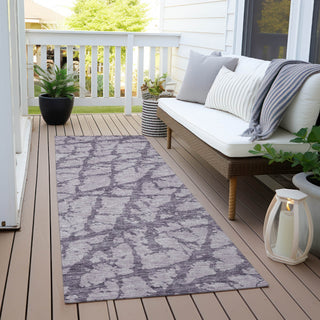 Piper Looms Chantille Abstract ACN972 Lavender Machine Washable Area Rug Runner Outdoor Lifestyle Image Feature
