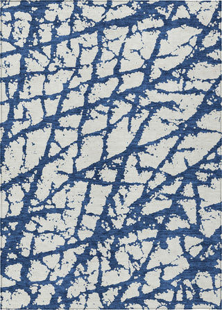 Piper Looms Chantille Abstract ACN972 Navy Machine Washable Area Rug main image