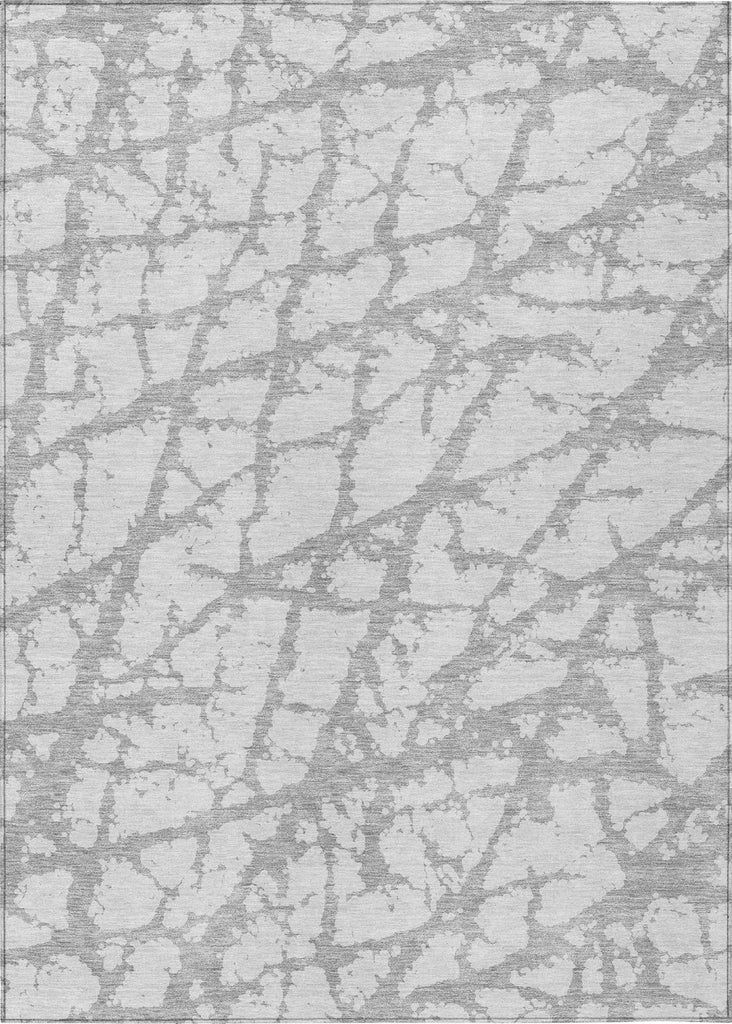 Piper Looms Chantille Abstract ACN972 Silver Machine Washable Area Rug main image