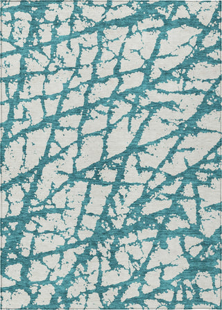 Piper Looms Chantille Abstract ACN972 Teal Machine Washable Area Rug main image