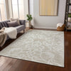 Piper Looms Chantille Damask ACN973 Beige Machine Washable Area Rug Lifestyle Image Feature
