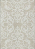 Piper Looms Chantille Damask ACN973 Beige Machine Washable Area Rug main image