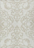 Piper Looms Chantille Damask ACN973 Ivory Machine Washable Area Rug main image
