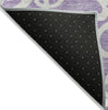 Piper Looms Chantille Damask ACN973 Purple Machine Washable Area Rug Backing Image