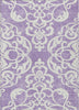 Piper Looms Chantille Damask ACN973 Purple Machine Washable Area Rug main image