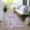 Piper Looms Chantille Damask ACN973 Purple Machine Washable Area Rug Runner Outdoor Lifestyle Image Feature
