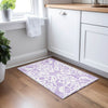 Piper Looms Chantille Damask ACN973 Purple Machine Washable Area Rug Scatter Lifestyle Image Feature
