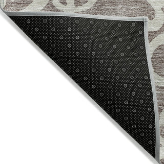 Piper Looms Chantille Damask ACN973 Taupe Machine Washable Area Rug Backing Image