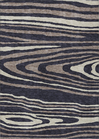 Piper Looms Chantille Nature ACN974 Black Machine Washable Area Rug main image