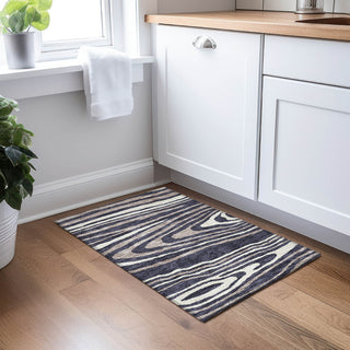 Piper Looms Chantille Nature ACN974 Black Machine Washable Area Rug Scatter Lifestyle Image Feature