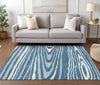 Piper Looms Chantille Nature ACN974 Navy Machine Washable Area Rug Lifestyle Image Feature
