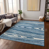 Piper Looms Chantille Nature ACN974 Navy Machine Washable Area Rug Lifestyle Image Feature