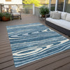 Piper Looms Chantille Nature ACN974 Navy Machine Washable Area Rug Outdoor Lifestyle Image Feature