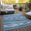 Piper Looms Chantille Nature ACN974 Navy Machine Washable Area Rug Outdoor Lifestyle Image Feature