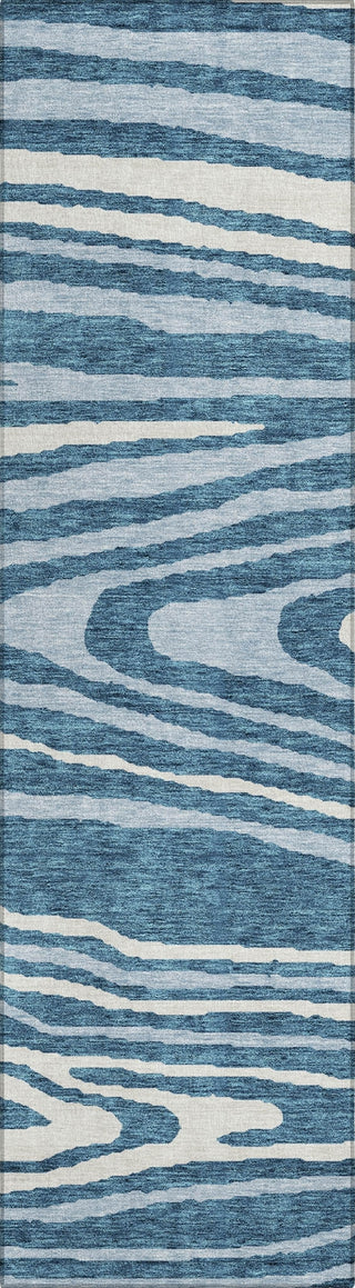 Piper Looms Chantille Nature ACN974 Navy Machine Washable Area Rug Runner Main Image