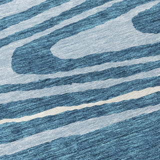 Piper Looms Chantille Nature ACN974 Navy Machine Washable Area Rug Swatch Image