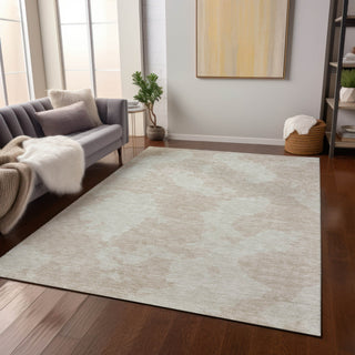 Piper Looms Chantille Abstract ACN975 Beige Machine Washable Area Rug Lifestyle Image Feature