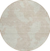 Piper Looms Chantille Abstract ACN975 Beige Machine Washable Area Rug Round Main Image