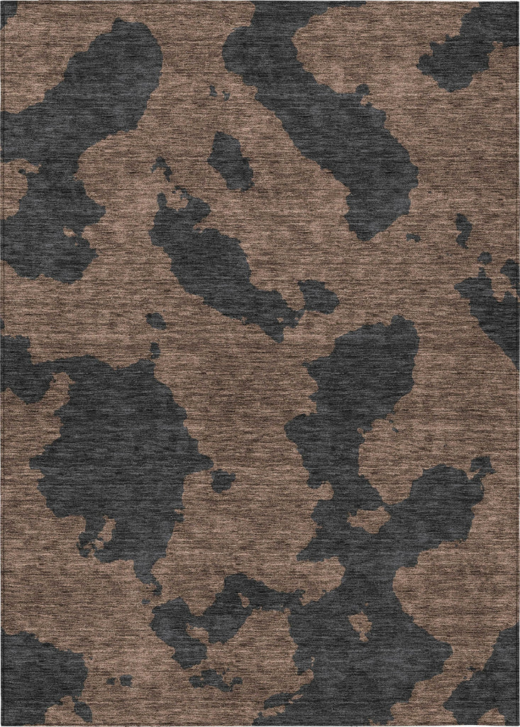 Piper Looms Chantille Abstract ACN975 Chocolate Machine Washable Area Rug main image