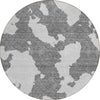 Piper Looms Chantille Abstract ACN975 Gray Machine Washable Area Rug Round Main Image