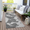 Piper Looms Chantille Abstract ACN975 Gray Machine Washable Area Rug Runner Outdoor Lifestyle Image Feature