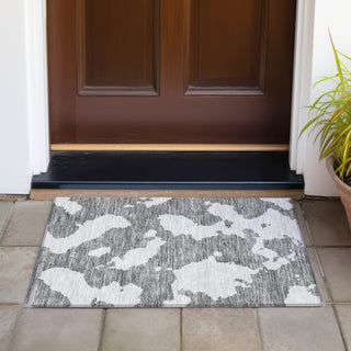 Piper Looms Chantille Abstract ACN975 Gray Machine Washable Area Rug Scatter Outdoor Lifestyle Image Feature