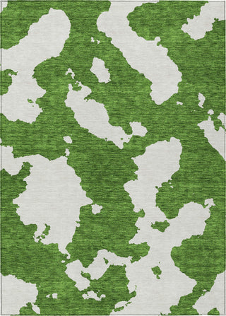 Piper Looms Chantille Abstract ACN975 Green Machine Washable Area Rug main image