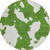 Piper Looms Chantille Abstract ACN975 Green Machine Washable Area Rug Round Main Image