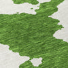 Piper Looms Chantille Abstract ACN975 Green Machine Washable Area Rug Swatch Image