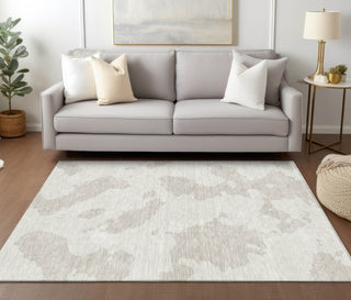 Piper Looms Chantille Abstract ACN975 Ivory Machine Washable Area Rug Lifestyle Image Feature