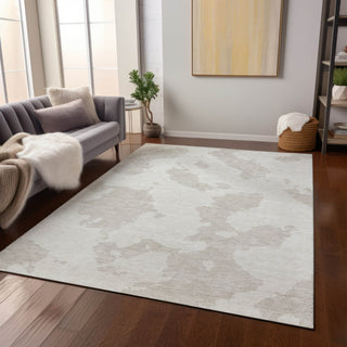 Piper Looms Chantille Abstract ACN975 Ivory Machine Washable Area Rug Lifestyle Image Feature