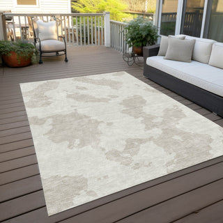 Piper Looms Chantille Abstract ACN975 Ivory Machine Washable Area Rug Outdoor Lifestyle Image Feature