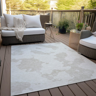 Piper Looms Chantille Abstract ACN975 Ivory Machine Washable Area Rug Outdoor Lifestyle Image Feature
