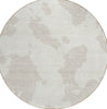 Piper Looms Chantille Abstract ACN975 Ivory Machine Washable Area Rug Round Main Image
