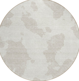 Piper Looms Chantille Abstract ACN975 Ivory Machine Washable Area Rug Round Main Image