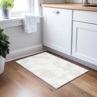 Piper Looms Chantille Abstract ACN975 Ivory Machine Washable Area Rug Scatter Lifestyle Image Feature
