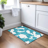 Piper Looms Chantille Abstract ACN975 Teal Machine Washable Area Rug Scatter Lifestyle Image Feature